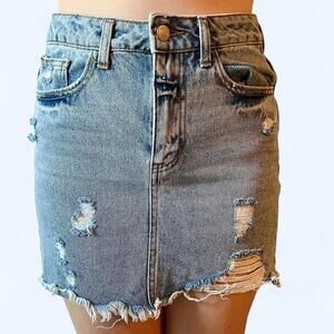 Bongo Blue Denim Mini Skirt , Size 25